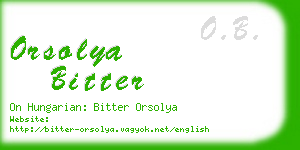 orsolya bitter business card